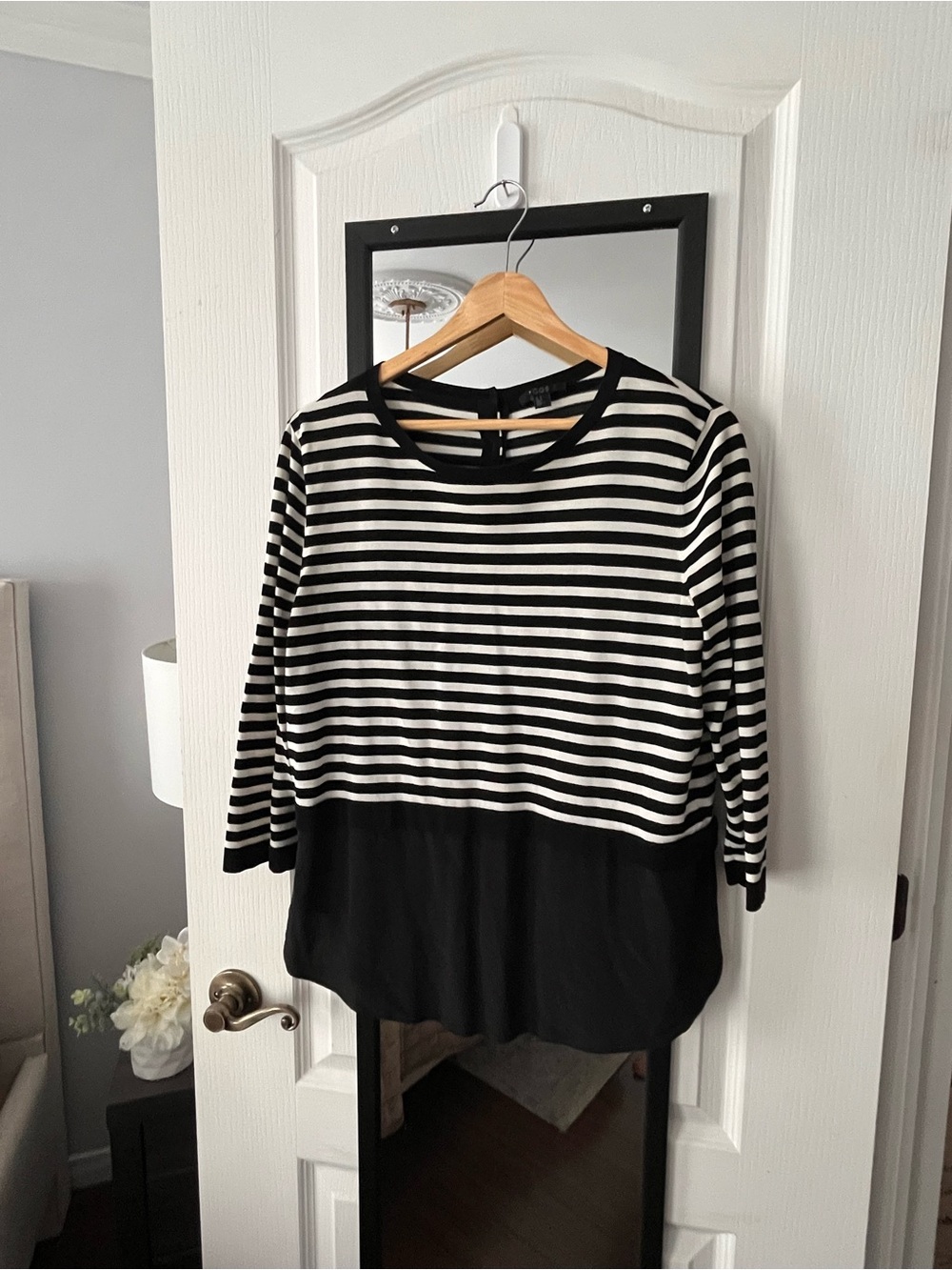 COS stripped black and white top